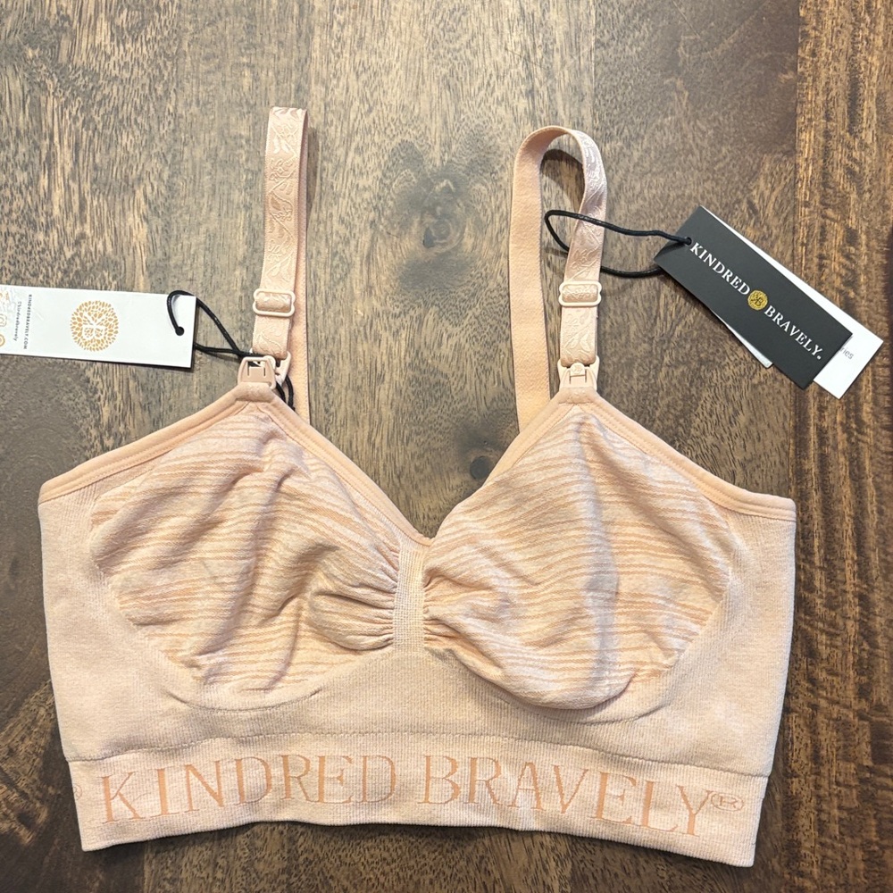 Kindred Bravely Maternity/Postpartum Soft Coral Pumping and Breastfeeding Bra